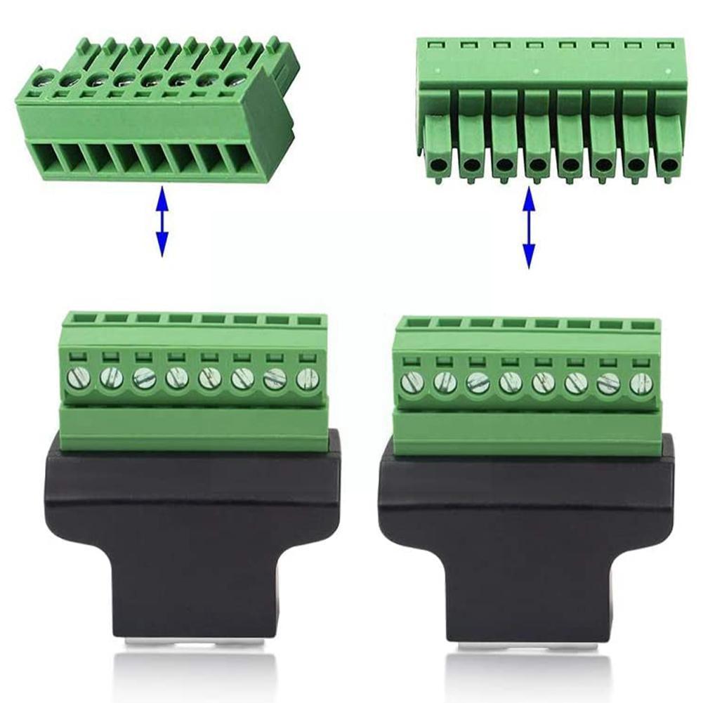 RJ45 Female To Screw Terminal 8 Pin Connector Ethernet For Networking Extender Cable Connector Extension RJ45 Adapter A9O3