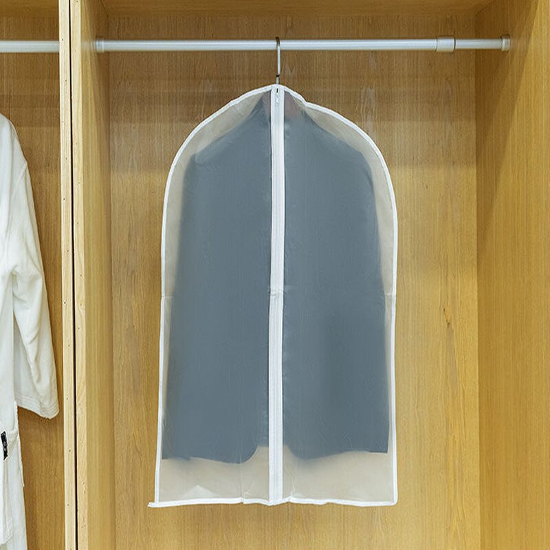 Transparent Dustproof Cloth Cover Bags Wardrobe Organizador Armario Saver Space Holder Hanging Clothes Dust Cover