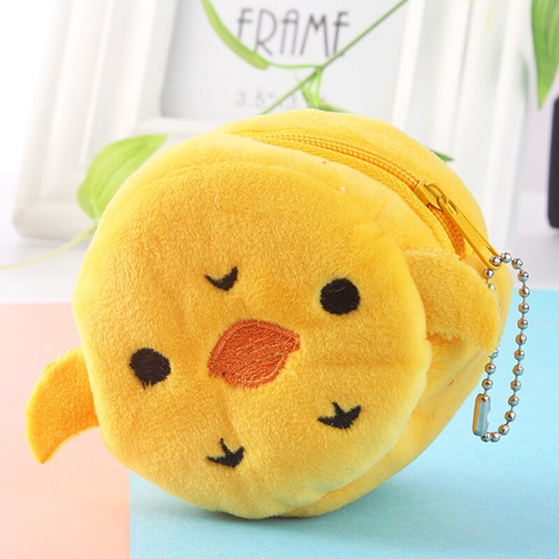 2021 cartone animato morbido peluche signore portamonete carino anime cerniera piccolo portafoglio cavo USB auricolare borsa portachiavi studente portamonete: 6