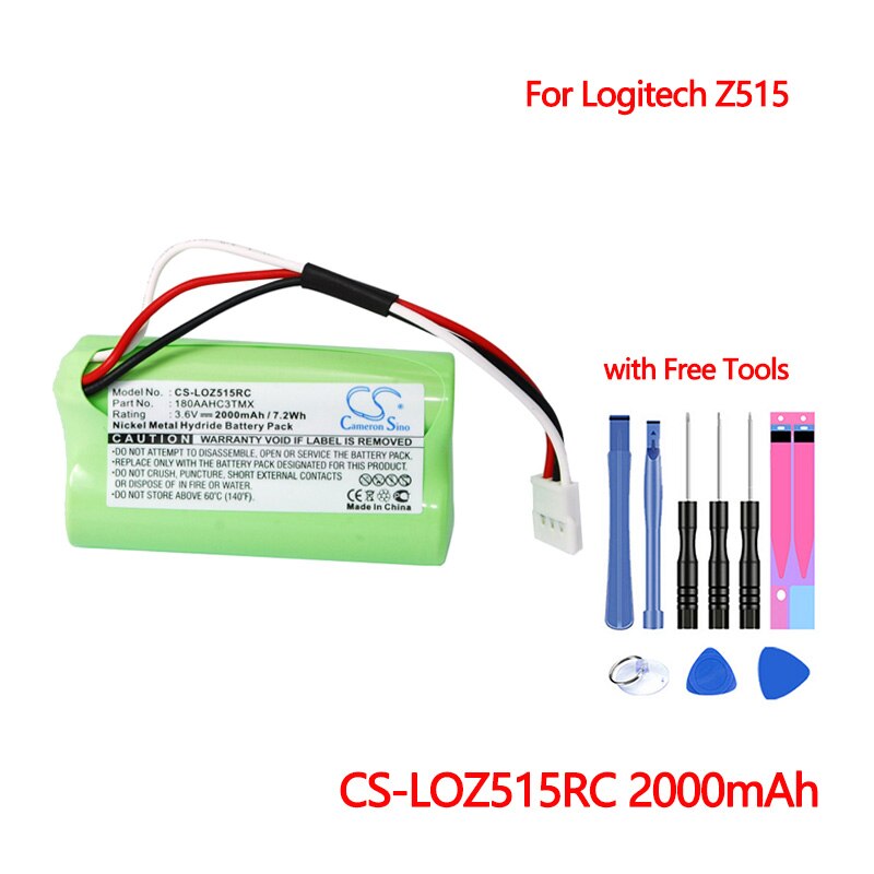 Bluetooth Speaker Battery CS-LOZ515RC For Logitech Z515 Replacement Factory Price Ni-MH Batteries AKKU 2000mAh