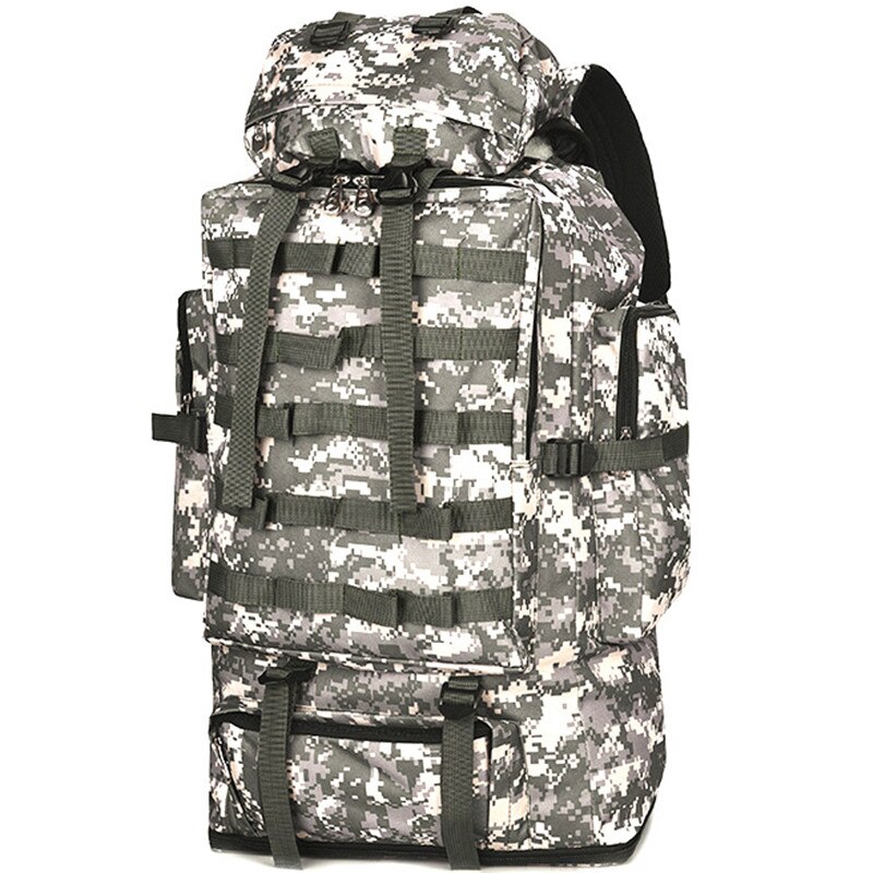 Bolsos de viaje para hombre, 75L, gran capacidad, mochila de nailon camuflada, equipaje portátil, mochila de uso diario, Bolsa de equipaje multifunción: ACU digital