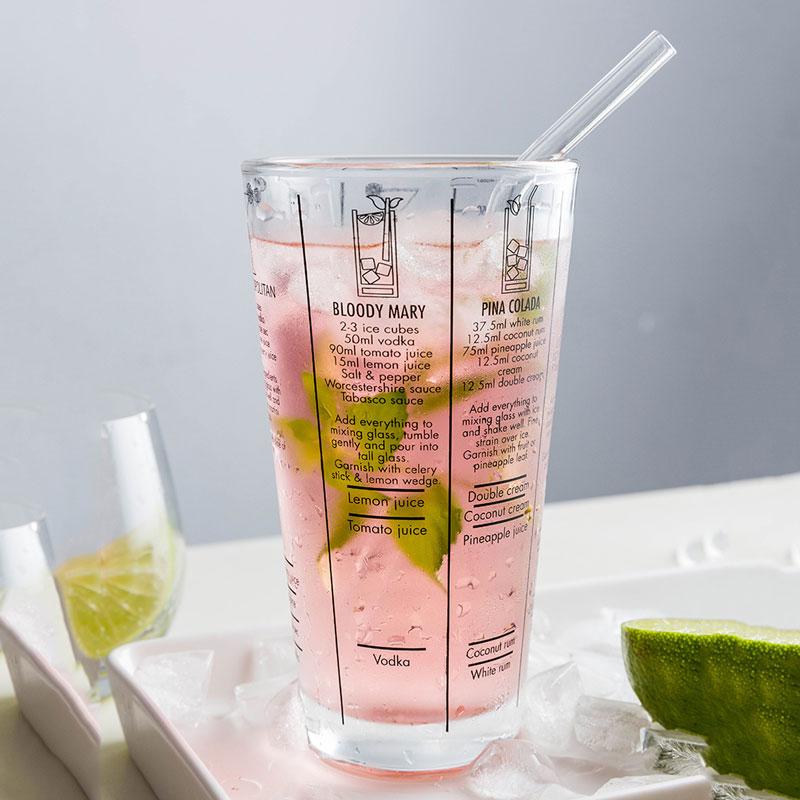 Coctelera a escala de acero inoxidable de 400ML, vaso mezclador para barman, zumo de fruta, nieve, gramos, taza, botella de agua, herramienta de Bar