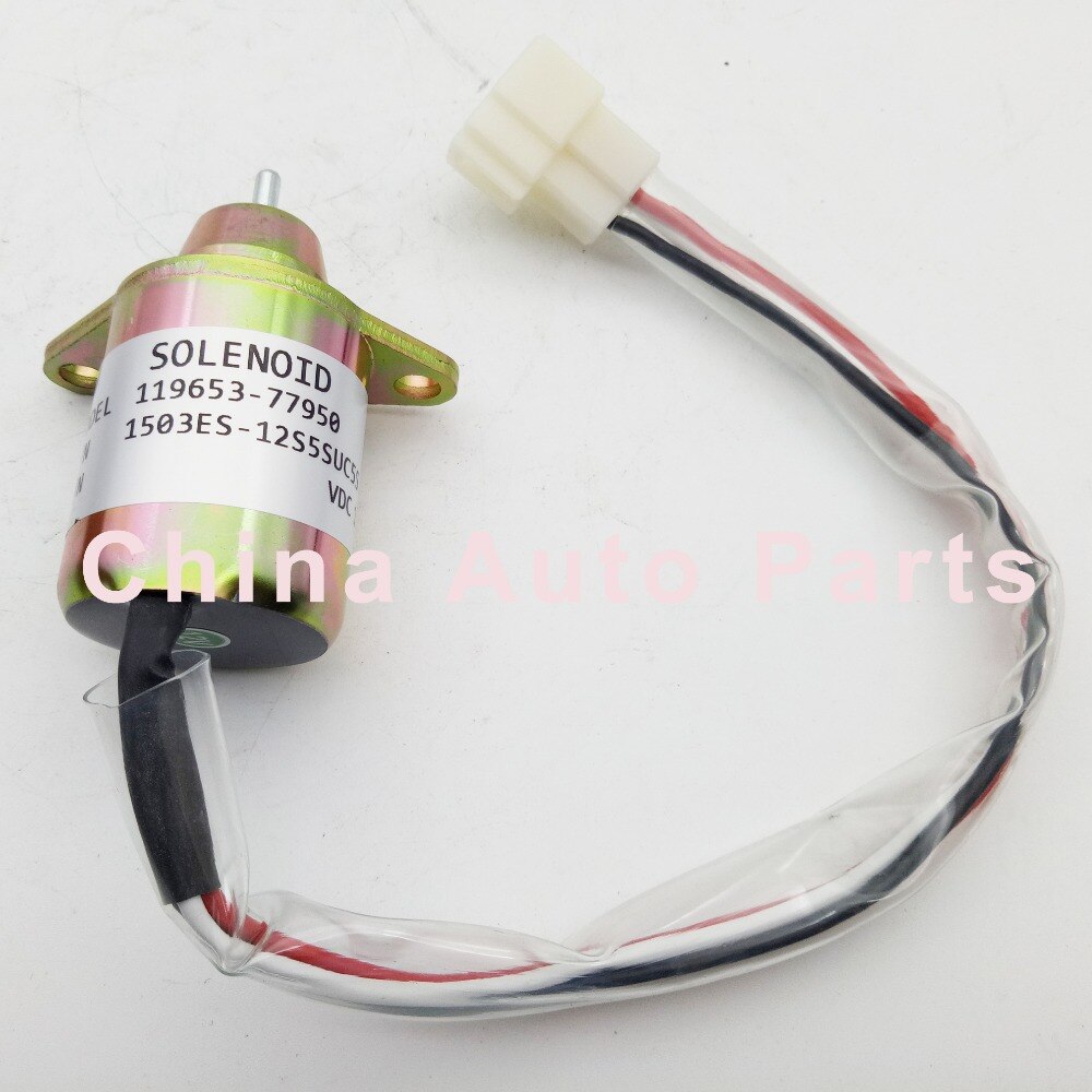 Fuel Shutoff Solenoid 1503ES-12S5SUC5S 119653-77950 119285-77950 12 volt for Engine