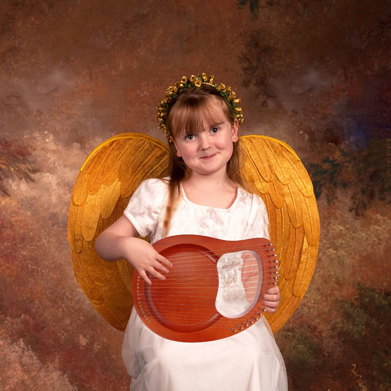 1 Set Van Houten Lier Harp Retro 19-String Lier Harp String Instrument (Hout Kleur)