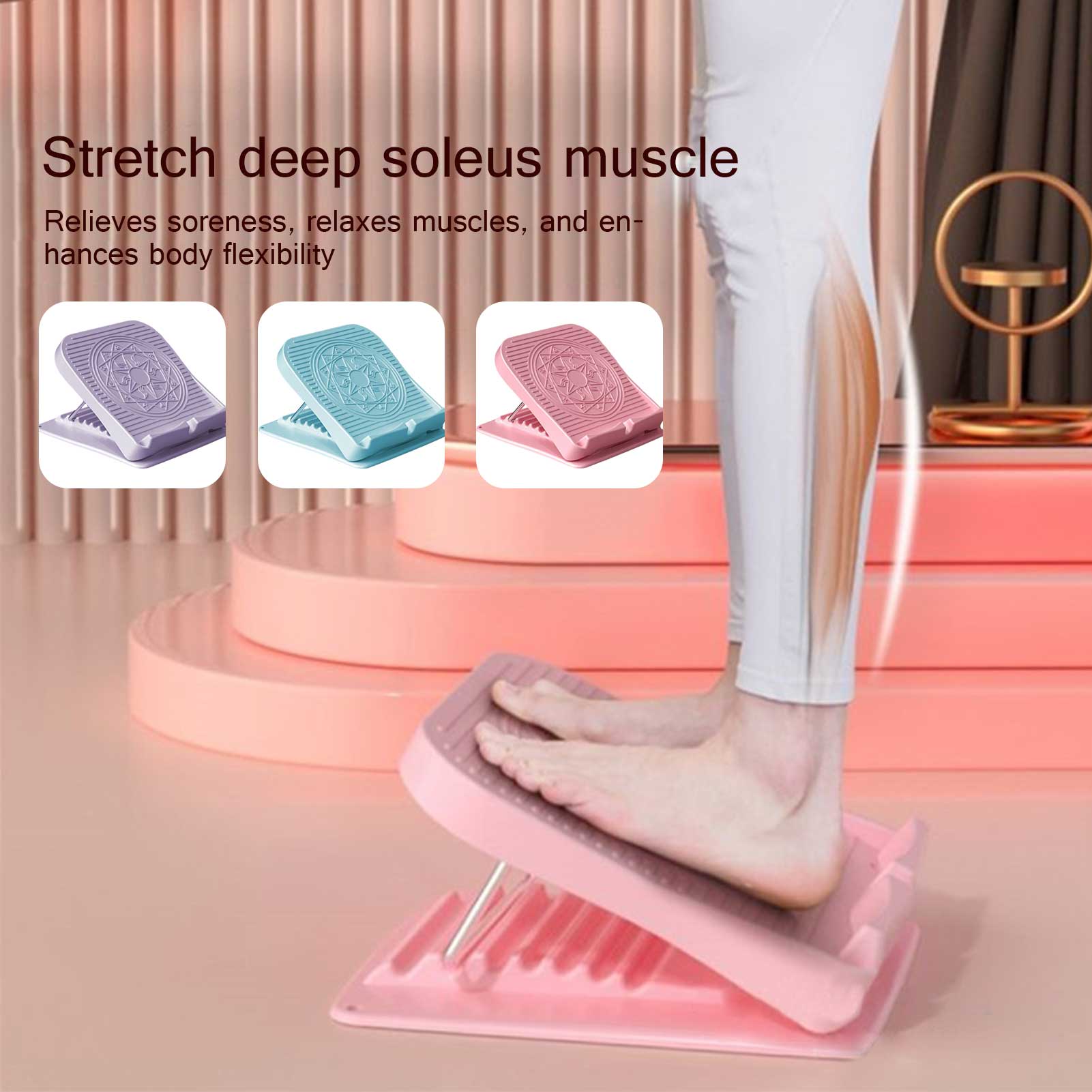 Adjustable Foot Calf Stretcher Incline Board Body Stretching Tool For Sports Yoga Massage Fitness Pedal Stretcher Home Equipment