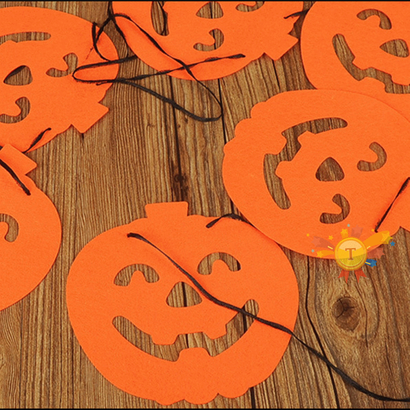 Paper Chain Garland Party Banner Event Decorations Pumpkin Bat Ghost Spider Skull Shape Halloween Banners Decor Garland