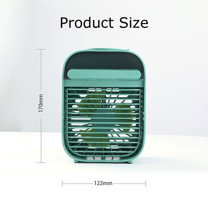 Mini Luftkonditionering USB Bärbar Bordsfläkt Luftfuktare Lågt Ljud