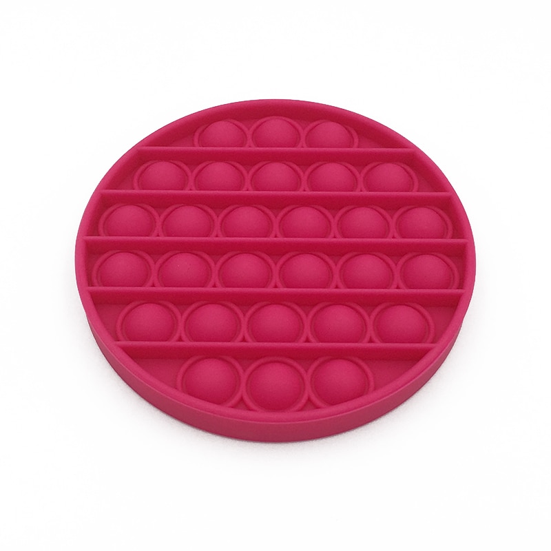 Colorato Push Bubble Fidget giocattolo sensoriale adulto Antistess autismo esigenze speciali giocattoli antistress per bambini regalo di natale: rose red