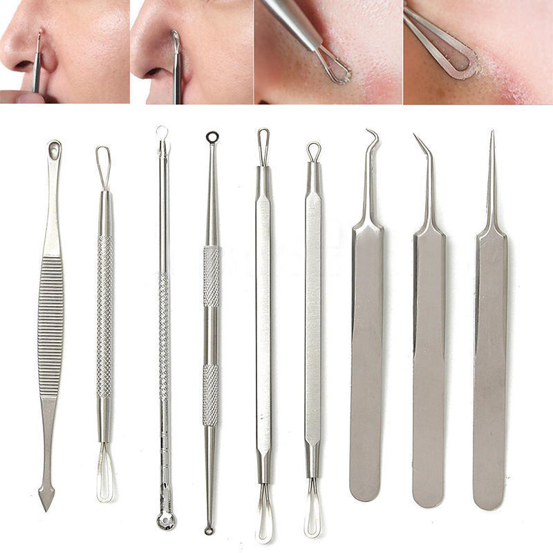 Tools Kit Acne Extractor Remover Blackhead Pimple Needles Blemish Treatments Set Makeup Tool Kits
