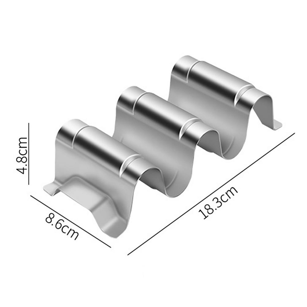 Wave Shape Stainless Steel Taco Holders Mexican Food Rack 2-3 Hard Shells Dog Holder Stand Taco Rack