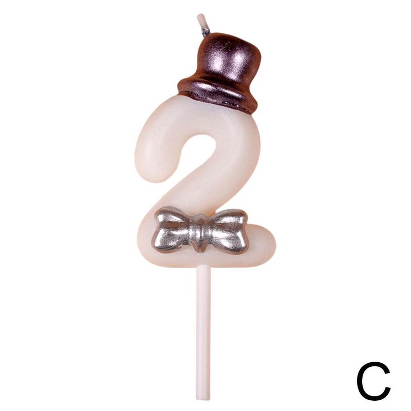 1pc Number 0-9 Birthday Candle Happy Cake S ForParty Crown Cake/ Kids Adult Wedding Decoration Tools: C
