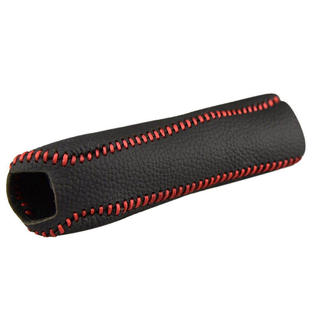 Leer Versnellingen Handrem Hoes Auto Interieur Accessoires Voor Kia K2 Handvat Mouw Auto Accessoires: Red