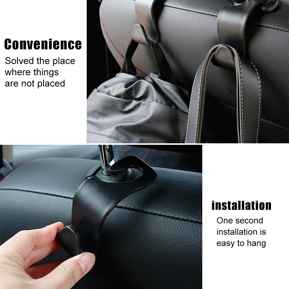 Bil bagsæde nakkestøtte holder auto bøjle kroge klip til pung taske klud købmand bil interiør tilbehør