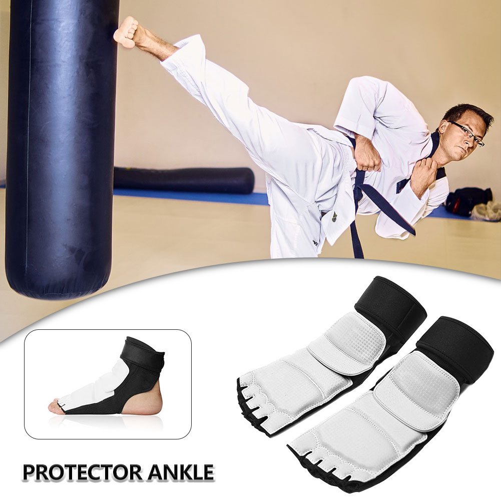 Voksen barn beskytte handsker taekwondo fodbeskytter ankel støtte kæmpe fodbeskyttelse kickboxing støvle beskytte aaa