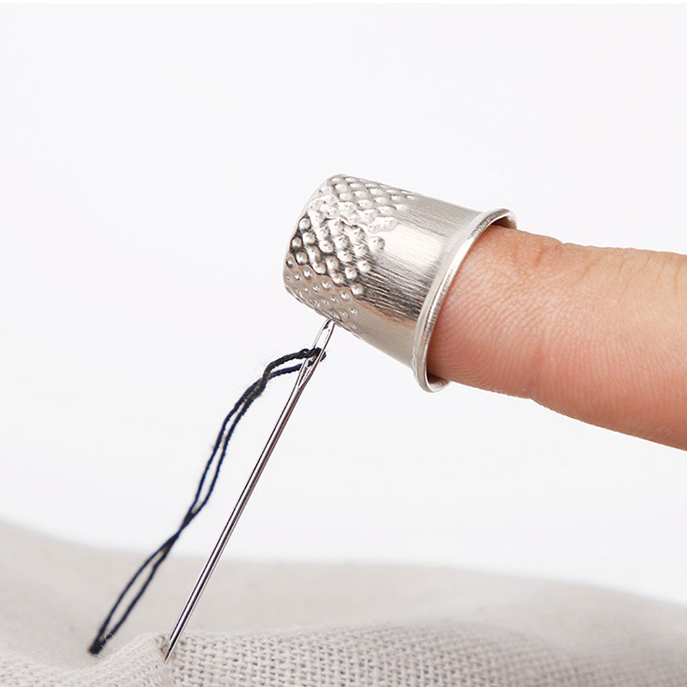 3Pcs ditale ditali per cucire in metallo lavoro manuale sarto cuscino per spille strumento per la protezione delle dita ago mestiere domestico cucire accessori