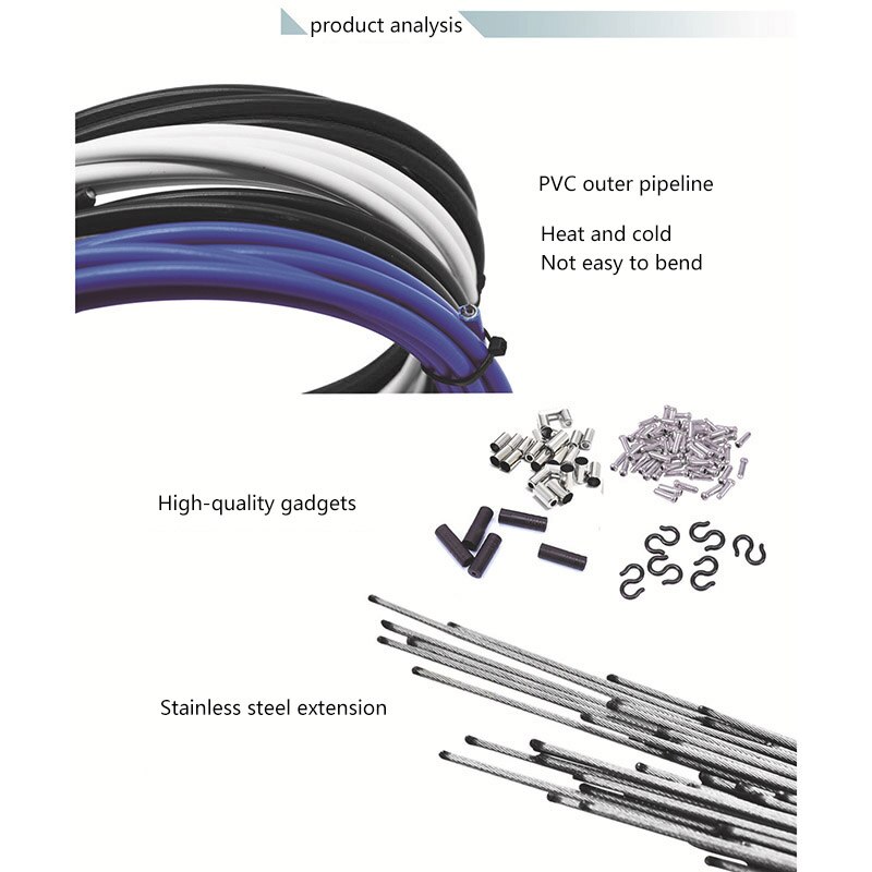 Mountain Bike Brake Brake Cable Cable Wire and Cable End Crimps Kit