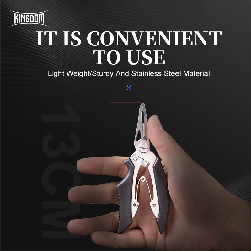 Kingdom Fishing Tools Fishing Pliers Scissor Braid Line Lure Cutter Hook Remover Hook Multifunction Tackle Tool Kits Accessories