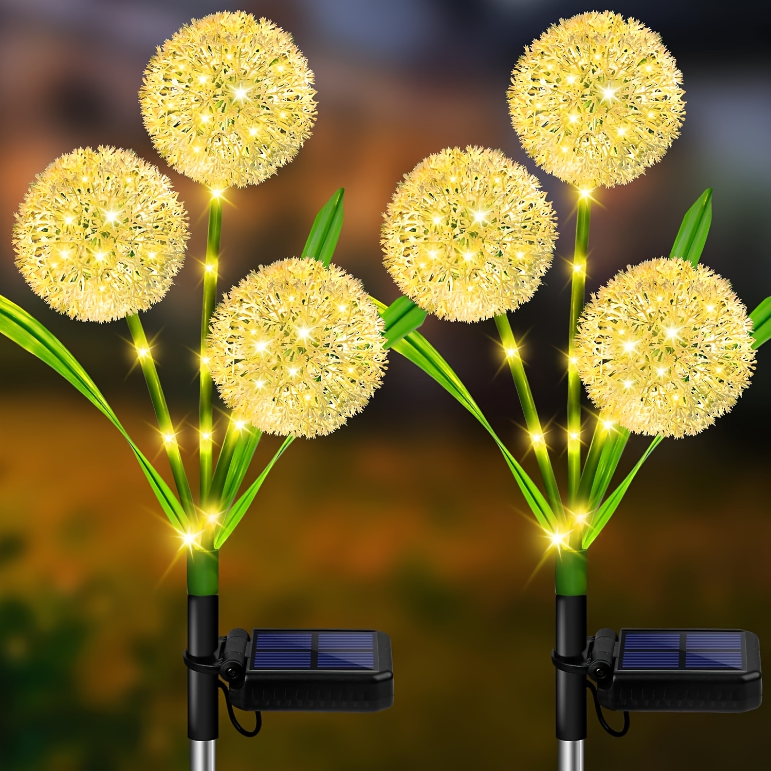 Luces LED solares de diente de león para decoración de jardín/Patio/césped, luces solares impermeables para patio al aire libre, perfectas para fiestas y graduación