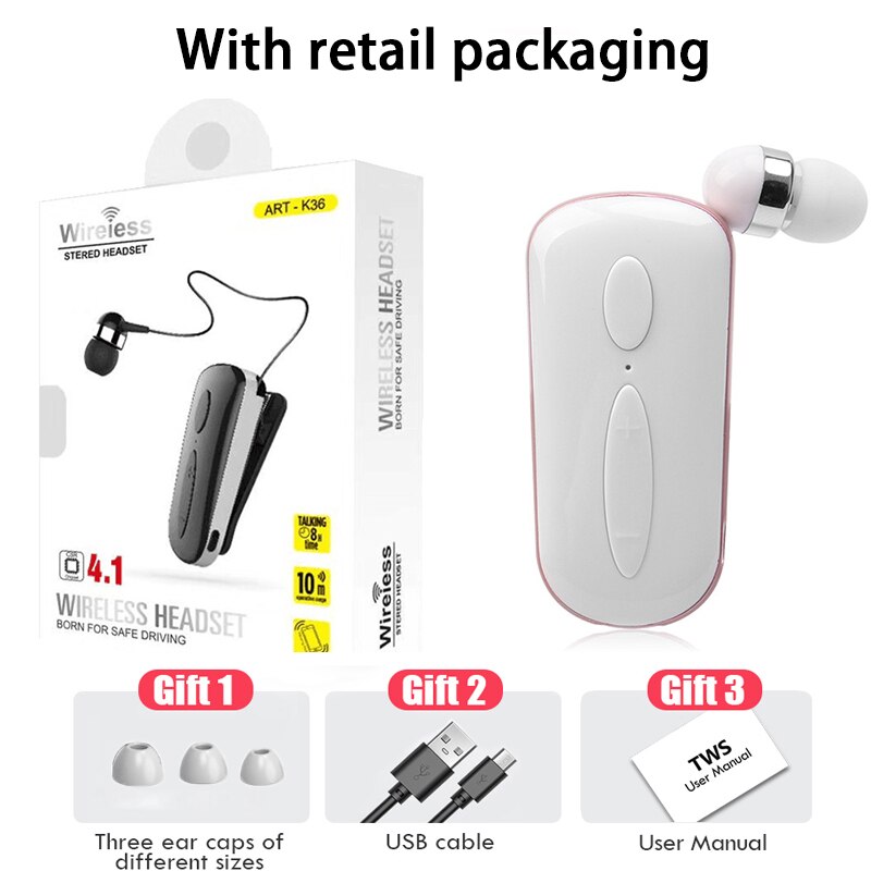 Mini-bluetooth-headset, tragbar, anruferinnerung durch vibration, trageclip, kopfhörer für smartphones,  f910 f920er- pack: Rosa ein