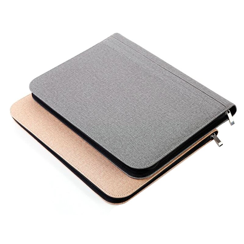 Kontor skoleartikler notesbøger skriveblokke lynlås padfolio  a4 lommeregner manager klip pu læder mødetavle signatur bog