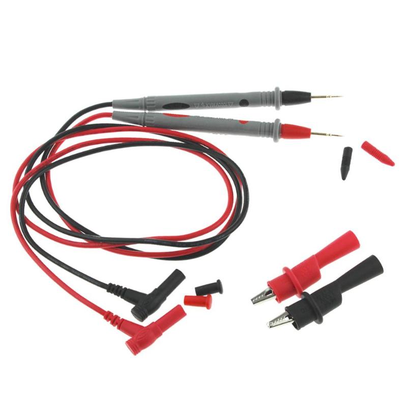 Multimetersond guldpläterad specialspets universalprob multimeter testledningsmätare med krokodiltång 20a