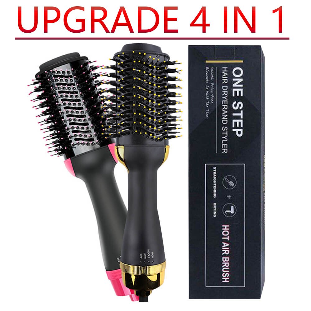 Vip salong 3 4 i 1 en steg hårføner volumizer luft børste rettetang kam Curling styling negativ ion generator verktøy