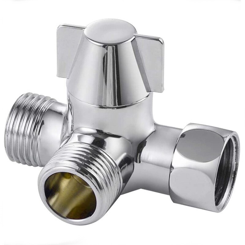 G1/2 "Douche Drie-Weg Connector Messing Omschakelklep T-Vormige Adapter Verstelbare Water Separator Kraan splitter Badkamer Onderdelen