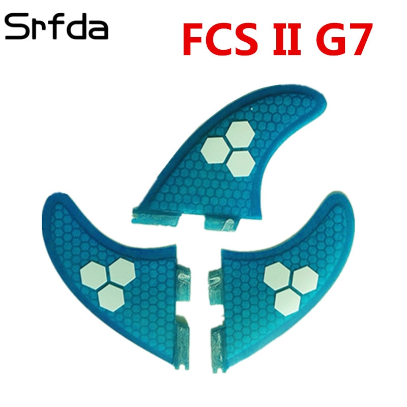 SRFDA surf fin for FCS II box fins with fiberglass honey comb material for surfing L-size G7 3pcs/set surfboard fin