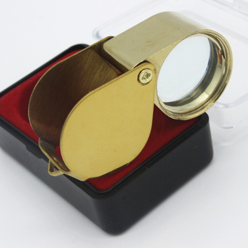 Mini Folding Magnifier 10-15X Jewelers Eye Magnifying Glass Magnifier Pocket Handheld Tools Portable Magnifying Glass