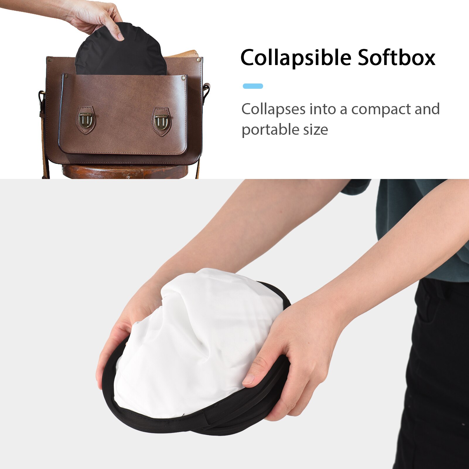 40x40cm Collapsible Softbox Diffuser for 660 LED Light Panels 21.5x18cm Opening with Fixing Strap for Studio Photography