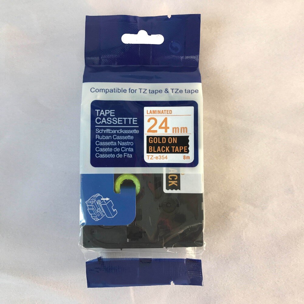 CIDY 3pcs 24mm cassette linten tz Compatibel TZe354 TZe 354 TZ354 TZ 354 p touch gelamineerde tape voor brother label printer
