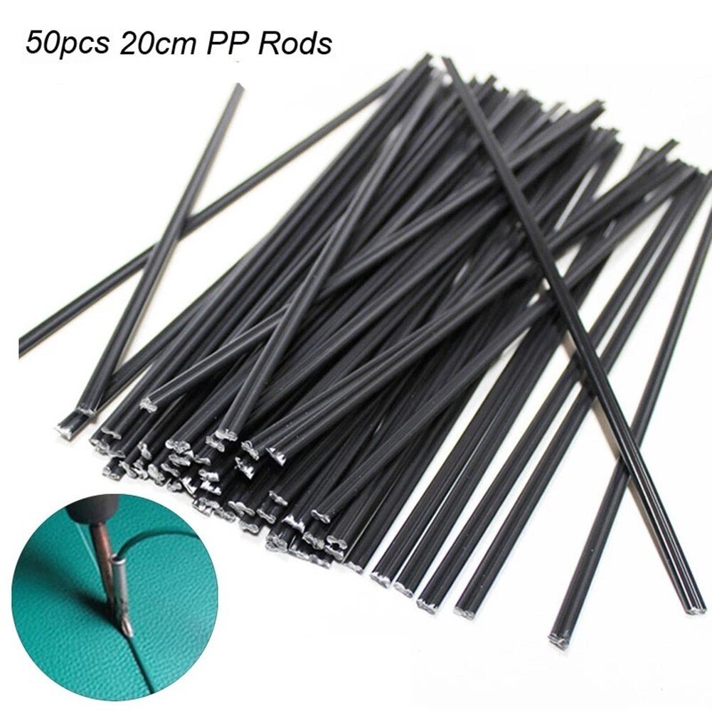 50pcs PP Plastic Welding Rod 200mm Electrode Bumpers Repairing Welding Wire Low Temperature Easy Melt Weld Bars Soldering