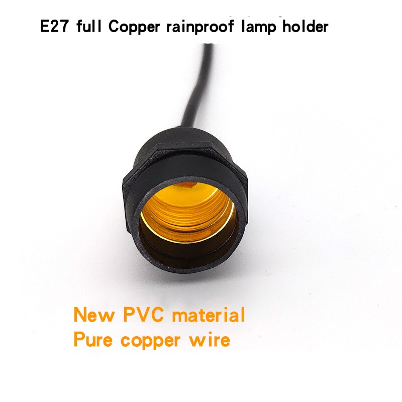IP67 extérieur E27 support de lampe noir vis intégré ignifuge résistant aux hautes températures étanche support de lampe