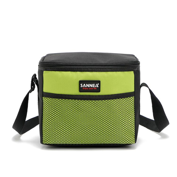 5L sac de pique-nique à une épaule sacs de pique-nique étudiant conservation de la chaleur/du froid sac de pique-nique de poche rouge bleu vert gris: Green