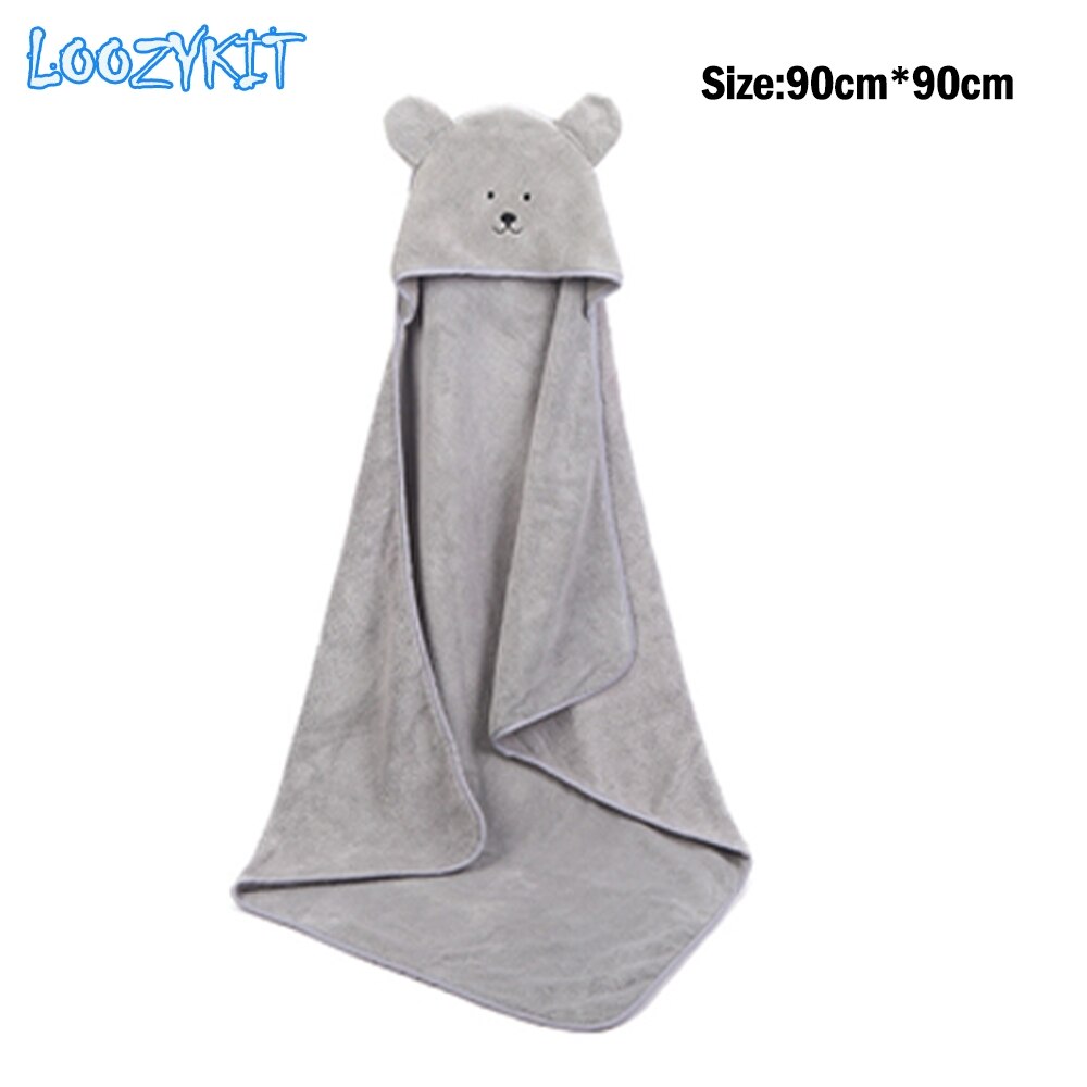 Baby Poncho Bath Towel Toalla Velvet 90*90cm Fleece Hood Infant Towels Blanket Newborn Baby Hooded Towel Infant Babies