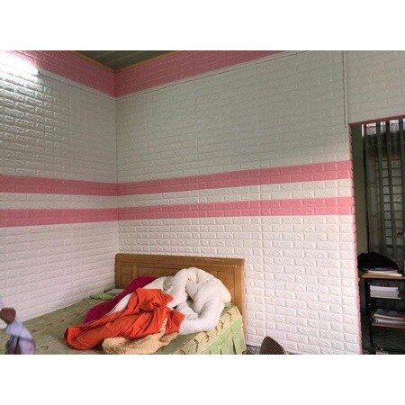 Girl Kids Room and Bedroom Pink Self Adhesive 3D Brick Panel 446443477