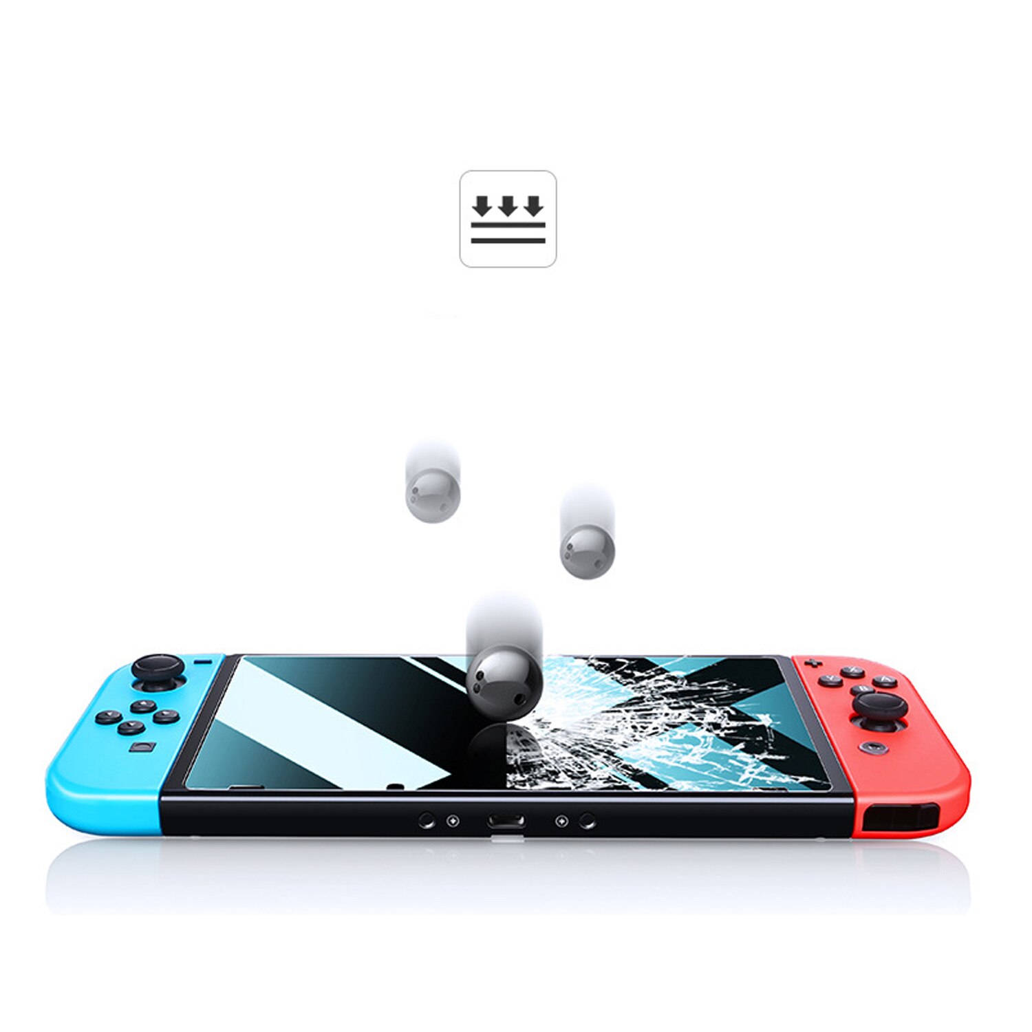 Bevigac 2 stücke 0,3mm Dünne Anti-kratzen hoch Definition Gehärtetem Glas Bildschirm Schutz Film Abdeckung für Nintendo Nintend schalter Spiel
