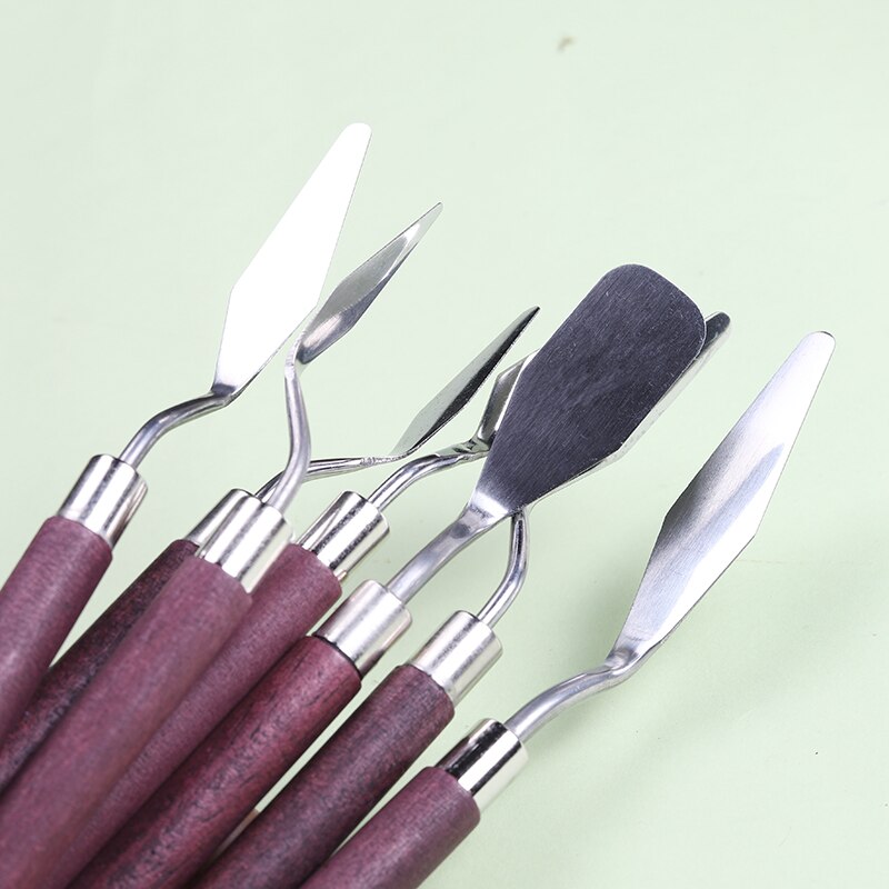 Olieverf Messen Rvs Spatel Paletmes Olieverf Mengen Mes Schraper Kunstenaar Ambachten Art Gereedschap Levert