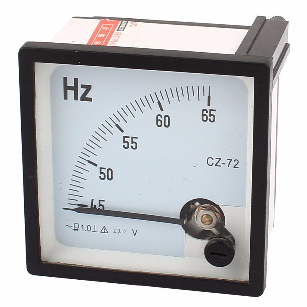 CZ-72 Analoge Panel Frequency Meter Tester Gauge Hertz Indicator 45-65Hz-72*72mm 380 V AC