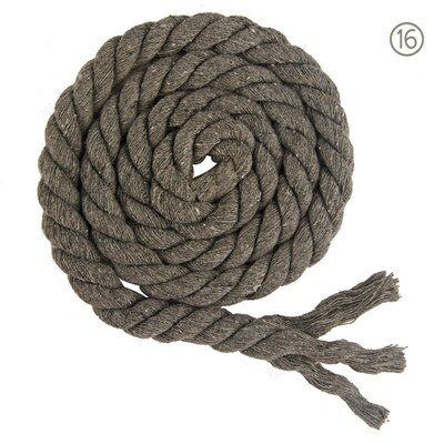 5 mètres 100%  coton 10mm 3 actions cordons de coton torsadés corde de coton tissée sac de bricolage cordon de serrage ceinture sangle accessoires de décoration: Gris foncé