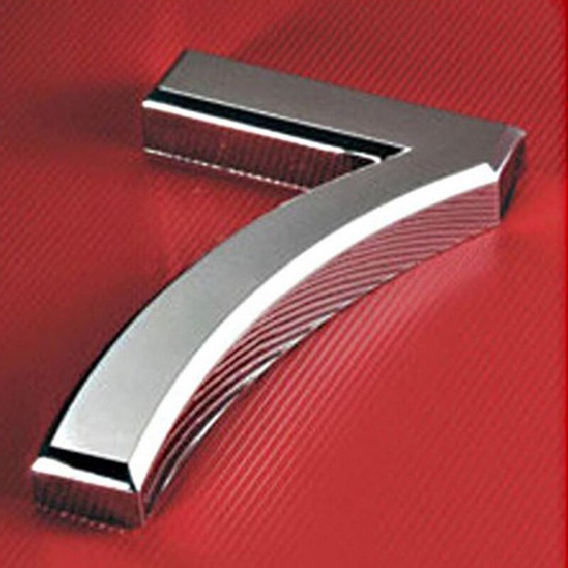0-9 Number Wall Sticker 3D Self Adhesive Door House Numbers Sign Stickers Hotel Office Door Address Street Exterior House Number: 7