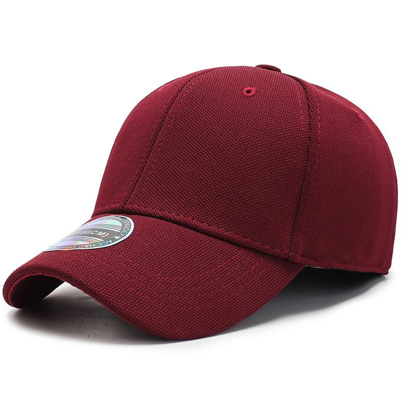 Gorra de béisbol con cierre trasero para hombre y mujer, gorro de camionero ajustado, color negro, para exteriores: Color vino