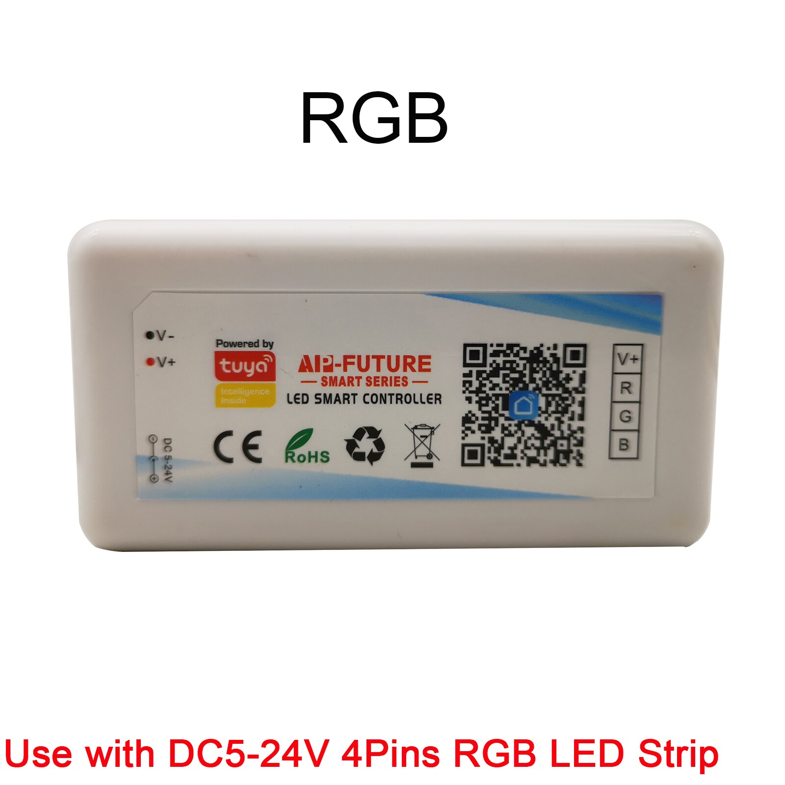 Controlador LED inalámbrico con Wifi, controlador compatible con aplicación iOs y Android, Alexa, Control por voz de Google, para DIM CCT, RGB, RGBW, RGBCCT: RGB