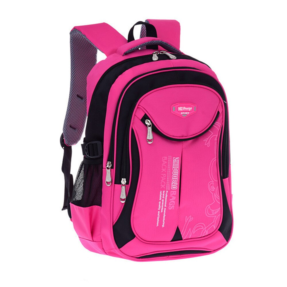 Children Orthopedics School Bags Kids Backpack In Primary Schoolbag For Teenagers Girls Boys Waterproof Mochila escolar: rose red