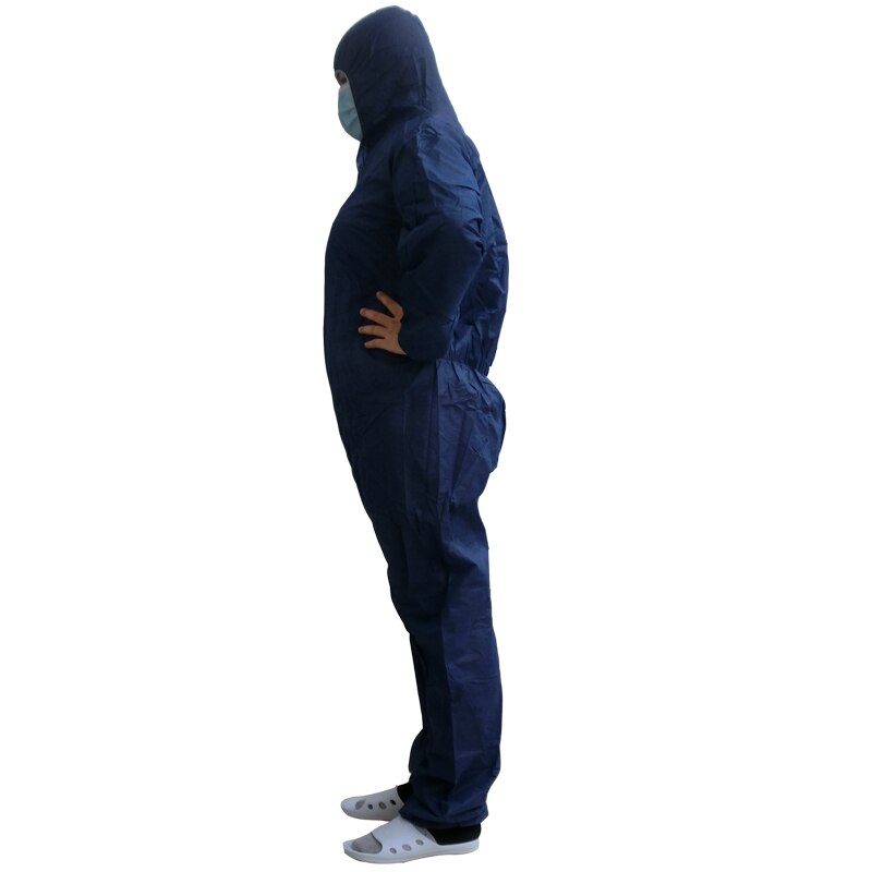Wegwerp Beschermende Overall Veiligheid Bescherming non-woven stofdicht Kleding Cleanroom Kledingstuk Enkele-gebruik Hooded Pak Jas