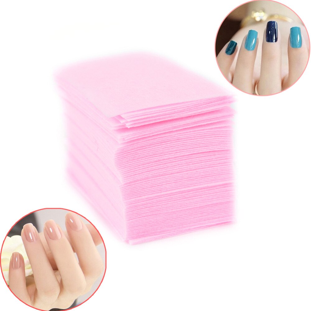 100 stk pink fnugfri servietter alle til manicure neglelakfjerner puder papir negle klippe puder negle servietter