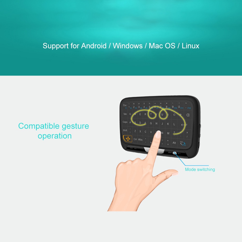 H18 bærbare mini 2.4g touchpad tastatur trådløs luftmus til smart tv pc telefon android box pc fjernbetjening