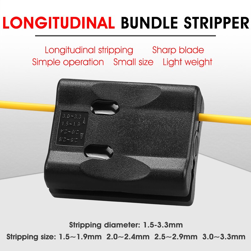 3 Pz/lotto FTTH attrezzo kit in Fibra di impostato di Strumenti SI-01 spogliarellista/Tubo Allentato cavo giacca Taglierina/Trasversale di Apertura Coltello