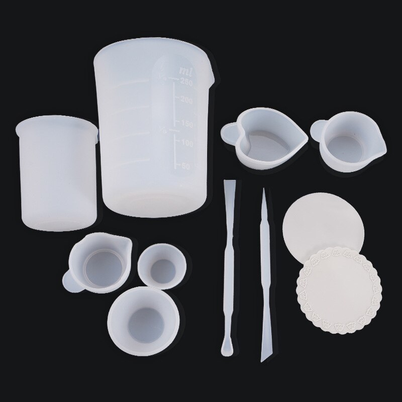 Silicone Measuring Cups 100ml Graduated Epoxy Split Cup For Casting UV Resin Mold DIY Jewelry Making tool Art Kitchen Lab