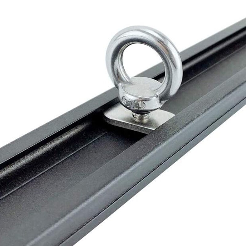 ELOS-4Pack Stainless Steel Kayak Track Mount Tie Down Eyelet Rail Accessory for Kayak Canoe Boat